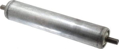 Made in USA - Replacement Conveyor Roller for 10 Inches Between Frame - 1.9 Inch Diameter, 7/16 Inch Axle, Galvanized Steel Finish, 16 Gage - USA Tool & Supply