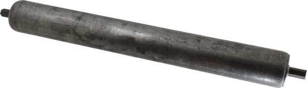Made in USA - Replacement Conveyor Roller for 16 Inches Between Frame - 1.9 Inch Diameter, 7/16 Inch Axle, Galvanized Steel Finish, 14 Gage - USA Tool & Supply