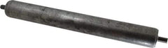 Made in USA - Replacement Conveyor Roller for 16 Inches Between Frame - 1.9 Inch Diameter, 7/16 Inch Axle, Galvanized Steel Finish, 14 Gage - USA Tool & Supply