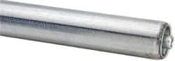 Made in USA - Replacement Conveyor Roller for 22 Inches Between Frame - 1.4 Inch Diameter, 1/4 Inch Axle, Galvanized Steel Finish, 18 Gage - USA Tool & Supply