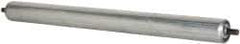 Made in USA - Replacement Conveyor Roller for 21-7/8 Inches Between Frame - 1.9 Inch Diameter, 7/16 Inch Axle, Galvanized Steel Finish, 14 Gage - USA Tool & Supply