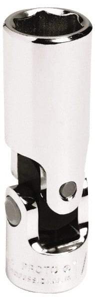 Proto - 5/8", 3/8" Drive, Deep Hand Socket - 6 Points, 2-3/8" OAL, Alloy Steel, Chrome Finish - USA Tool & Supply