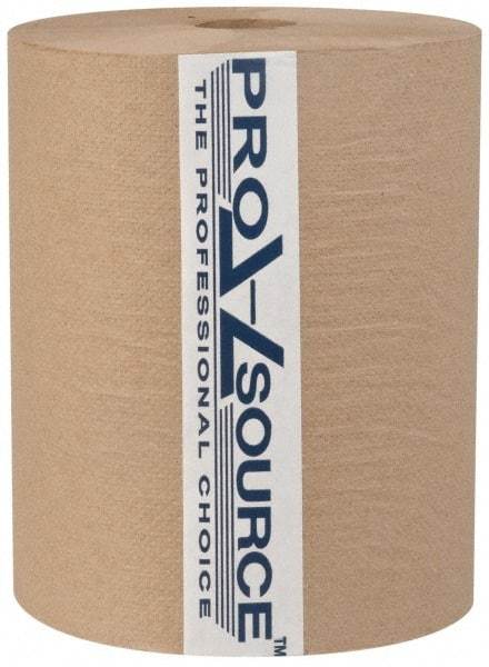 PRO-SOURCE - Hard Roll of 1 Ply Natural Paper Towels - 10" Wide, 600' Roll Length - USA Tool & Supply