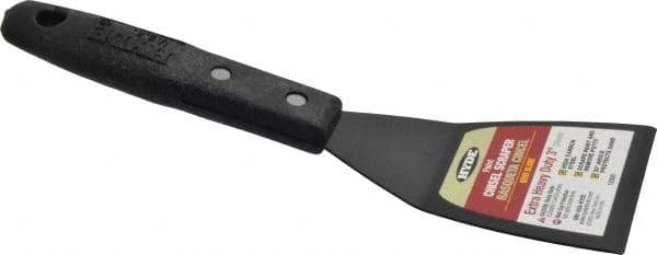 Hyde Tools - Stiff Carbon Steel Bent Chisel - 3" Blade Width, Polypropylene Handle - USA Tool & Supply