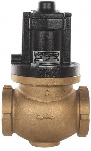 Magnatrol Valve - 3" Port, 2 Way, Bronze Solenoid Valve - Normally Closed - USA Tool & Supply