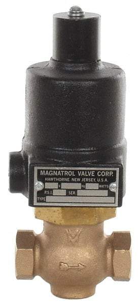 Magnatrol Valve - 1/2" Port, 2 Way, Bronze Solenoid Valve - Normally Open - USA Tool & Supply