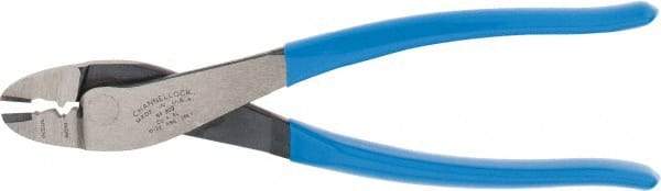 Channellock - 9-3/4" OAL Crimping Pliers - Plastic Dipped Handle - USA Tool & Supply