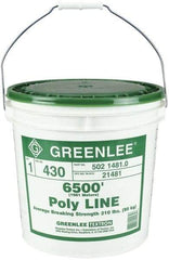 Greenlee - 5,200 Ft. Long, Polyline Rope - 240 Lb. Breaking Strength - USA Tool & Supply