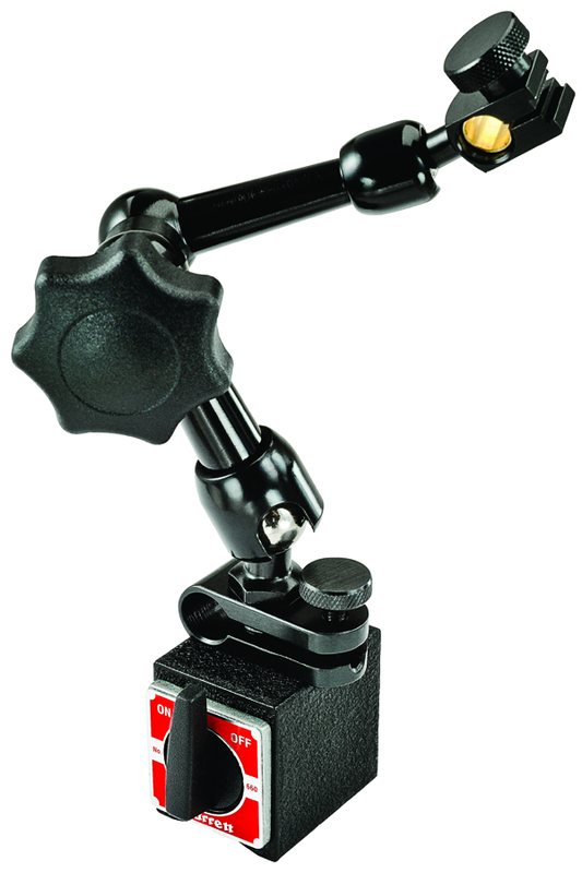 #660 - 1-3/16 x 1-9/16 x 1-3/8" Base Size  - Power On/Off with Triple-Jointed Arm - Magnetic Base Indicator Holder - USA Tool & Supply