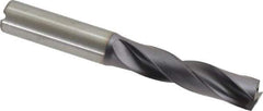 Kennametal - 12.8mm 180° Spiral Flute Solid Carbide Screw Machine Drill Bit - Right Hand Cut, 60mm Flute Length, 107mm OAL, Flat-Bottom Point, Straight Shank, Through Coolant - USA Tool & Supply