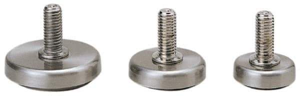 Sugatsune - 3/8-16 Bolt Thread, Stud Mount Leveling Pad & Mount - 176 Max Lb Capacity, 1-37/64" Base Diam - USA Tool & Supply