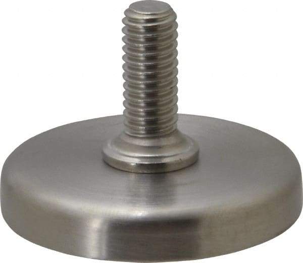 Sugatsune - 3/8-16 Bolt Thread, Stud Mount Leveling Pad & Mount - 792 Max Lb Capacity, 1-31/32" Base Diam - USA Tool & Supply