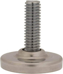 Sugatsune - 3/8-16 Bolt Thread, Stud Mount Leveling Pad & Mount - 352 Max Lb Capacity, 1-27/64" Base Diam - USA Tool & Supply