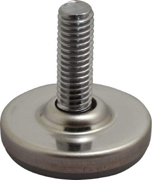 Sugatsune - 3/8-16 Bolt Thread, Stud Mount Leveling Pad & Mount - 352 Max Lb Capacity, 1-37/64" Base Diam - USA Tool & Supply