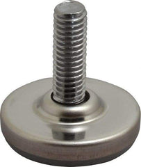 Sugatsune - 3/8-16 Bolt Thread, Stud Mount Leveling Pad & Mount - 352 Max Lb Capacity, 1-37/64" Base Diam - USA Tool & Supply