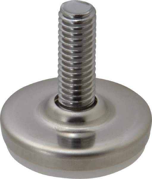 Sugatsune - 1/2-12 Bolt Thread, Stud Mount Leveling Pad & Mount - 352 Max Lb Capacity, 1-31/32" Base Diam - USA Tool & Supply