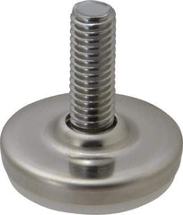 Sugatsune - 1/2-12 Bolt Thread, Stud Mount Leveling Pad & Mount - 352 Max Lb Capacity, 1-31/32" Base Diam - USA Tool & Supply