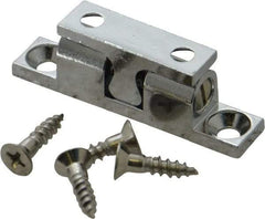 Sugatsune - 1.97" Long x 0.39" Wide x 0.63" High, Zinc Alloy Tension Catch - Chrome Plated, 2.9(6.4) N/Lb Pull Force, 3.1(6.8) N/Lb Push Force, 1-3/16" Long Strike, 23/64" Wide Strike - USA Tool & Supply
