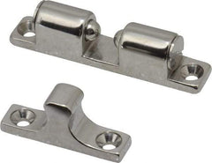 Sugatsune - 2-3/4" Long x 0.51" Wide x 0.91" High, Stainless Steel Tension Catch - Polished Stainless Steel Finish, 3.9(8.5) N/Lb Pull Force, 5.7(12.5) N/Lb Push Force, 1-21/32" Long Strike, 13/32" Wide Strike - USA Tool & Supply