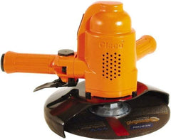 Cleco - 9" Wheel Diam, 6,000 RPM, Pneumatic Angle & Disc Grinder - 5/8-11 Spindle, 33.6 CFM, Front Exhaust - USA Tool & Supply