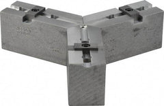 Abbott Workholding Products - Tongue & Groove Attachment, Square Soft Lathe Chuck Jaw - 3 Jaws, Aluminum, 1-3/4" Btw Mount Hole Ctrs, 4" Long x 1-1/2" Wide x 2" High, 5/16" Groove, 3/8" Fastener - USA Tool & Supply