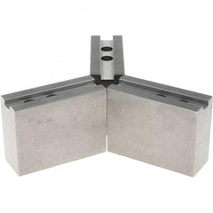 Abbott Workholding Products - 1.5mm x 60° Serrated Attachment, Square Soft Lathe Chuck Jaw - 3 Jaws, Steel, 63/64" Btw Mount Hole Ctrs, 4" Long x 1-1/2" Wide x 3" High, 0.5512" Groove, 0.4724" & 12mm Fastener - USA Tool & Supply