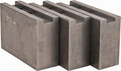 Abbott Workholding Products - 1.5mm x 60° Serrated Attachment, Square Soft Lathe Chuck Jaw - 3 Jaws, Steel, 1.1811" Btw Mount Hole Ctrs, 4-1/2" Long x 1-1/2" Wide x 3" High, 0.6299" Groove, 0.4724" & 12mm Fastener - USA Tool & Supply