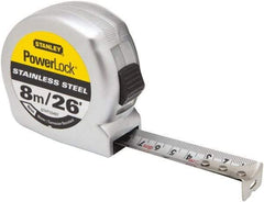Stanley - 16' x 3/4" Tape Measure - 1/16" Graduation - USA Tool & Supply