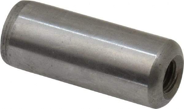 Gibraltar - 1/2" Diam x 1-1/4" Pin Length C-1215 Case Hardened Steel Pull Out Dowel Pin - 1 Beveled & 1 Threaded End - USA Tool & Supply