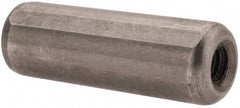 Gibraltar - 1/2" Diam x 1-1/2" Pin Length C-1215 Case Hardened Steel Pull Out Dowel Pin - 1 Beveled & 1 Threaded End - USA Tool & Supply