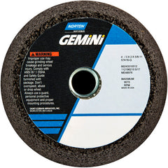 4″ / 3″ × 2″ × 5/8″-11 Gemini Snagging Wheel Type 11 Flaring Cup 16 Grit Aluminum Oxide - USA Tool & Supply