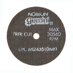 ‎2-1 /2″ × 0.060″ × 1/4″ Gemini Small Diameter Cut-Off Wheel Type 01 Straight Aluminum Oxide - USA Tool & Supply