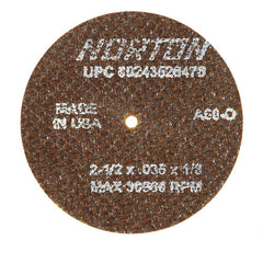 ‎2-1 /2″ × 0.035″ × 1/8″ Small Diameter Cut-Off Wheel Type 01 Straight 60 Grit Aluminum Oxide - USA Tool & Supply