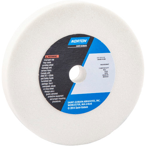 4″ × 1/2″ × 1/2″ 38A Toolroom Wheel Type 01 Straight 60 Grit Aluminum Oxide - USA Tool & Supply