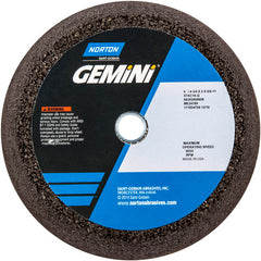 ‎6″ / 4-3/4″ × 2″ × 5/8″-11-Gemini Snagging Wheel Type 11-Flaring Cup 16 Grit Aluminum Oxide - USA Tool & Supply