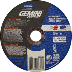 6″ × 0.090″ × 7/8″ Gemini Right Angle Cut-Off Wheel Type 01 Straight 46 Grit - USA Tool & Supply