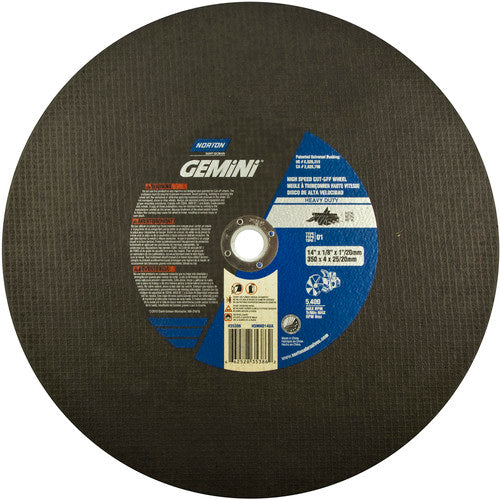 14″ × 1/8″ × 1″ Metal High Speed Cut-Off Wheel Type 01 Straight Aluminum Oxide - USA Tool & Supply