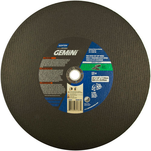 14″ × 1/8″ × 1″ Concrete HD High Speed Cut-Off Wheel Type 01 Straight 24 Grit - USA Tool & Supply