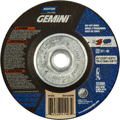 ‎4-1/2 × 3/32 × 5/8 - 11″ Gemini Cutting Wheel A 30 Q BDA Type 27/42 - USA Tool & Supply