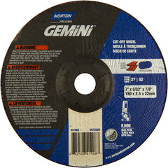 7″ × 3/32″ × 7/8″ Gemini Non-Woven Depressed Center Wheel Type 27 24 Grit - USA Tool & Supply