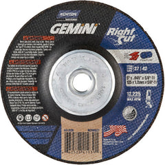 ‎5″ × 0.045″ × 5/8″-11 Gemini Non-Woven Depressed Center Wheel Type 27 24 Grit - USA Tool & Supply