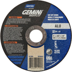 5″ × 0.045″ × 7/8″ Right Angle Cut-Off Wheel Gemini RightCut ALU 36 Grit - USA Tool & Supply