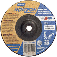 4″ × 1/8″ × 3/8″ NorZon Plus Non-Woven Depressed Center Wheel Type 27 - USA Tool & Supply