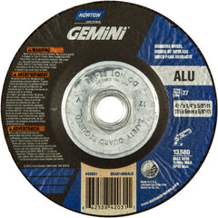 ‎4-1/2″ × 1/4″ × 5/8″ Gemini Non-Woven Depressed Center Wheel Type 27 - USA Tool & Supply