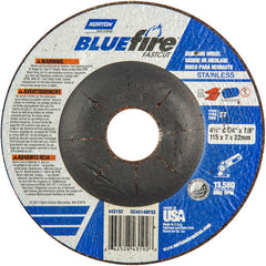 ‎4-1/2″ × 1/4″ × 7/8″ BlueFire Non-Woven Depressed Center Wheel Type 27 - USA Tool & Supply