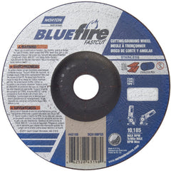 6″ × 1/8″ × 7/8″ BlueFire Non-Woven Depressed Center Wheel Type 27 Zirconia Alumina / Aluminum Oxide - USA Tool & Supply