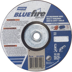 ‎6 × 1/8 × 5/8 - 11″ BlueFire INOX/SS Fast Cut Grinding Wheel ZA 30 U Type 27 - USA Tool & Supply