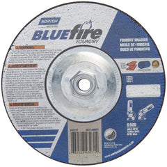 7″ × 1/4″ × 5/8″ BlueFire Non-Woven Depressed Center Wheel Type 27 Zirconia Alumina / Aluminum Oxide - USA Tool & Supply