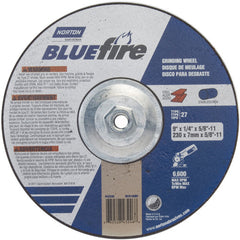 ‎9 × 1/4 × 5/8 - 11″ BlueFire Grinding Wheel ZA 24 S Type 27 - USA Tool & Supply