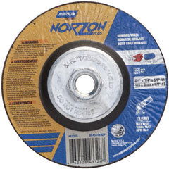 ‎4-1/2″ × 1/4″ × 5/8″ NorZon Plus Non-Woven Depressed Center Wheel Type 27 - USA Tool & Supply